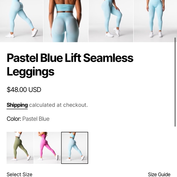 NVGTN Leggings Blue size S - Picture 2 of 4